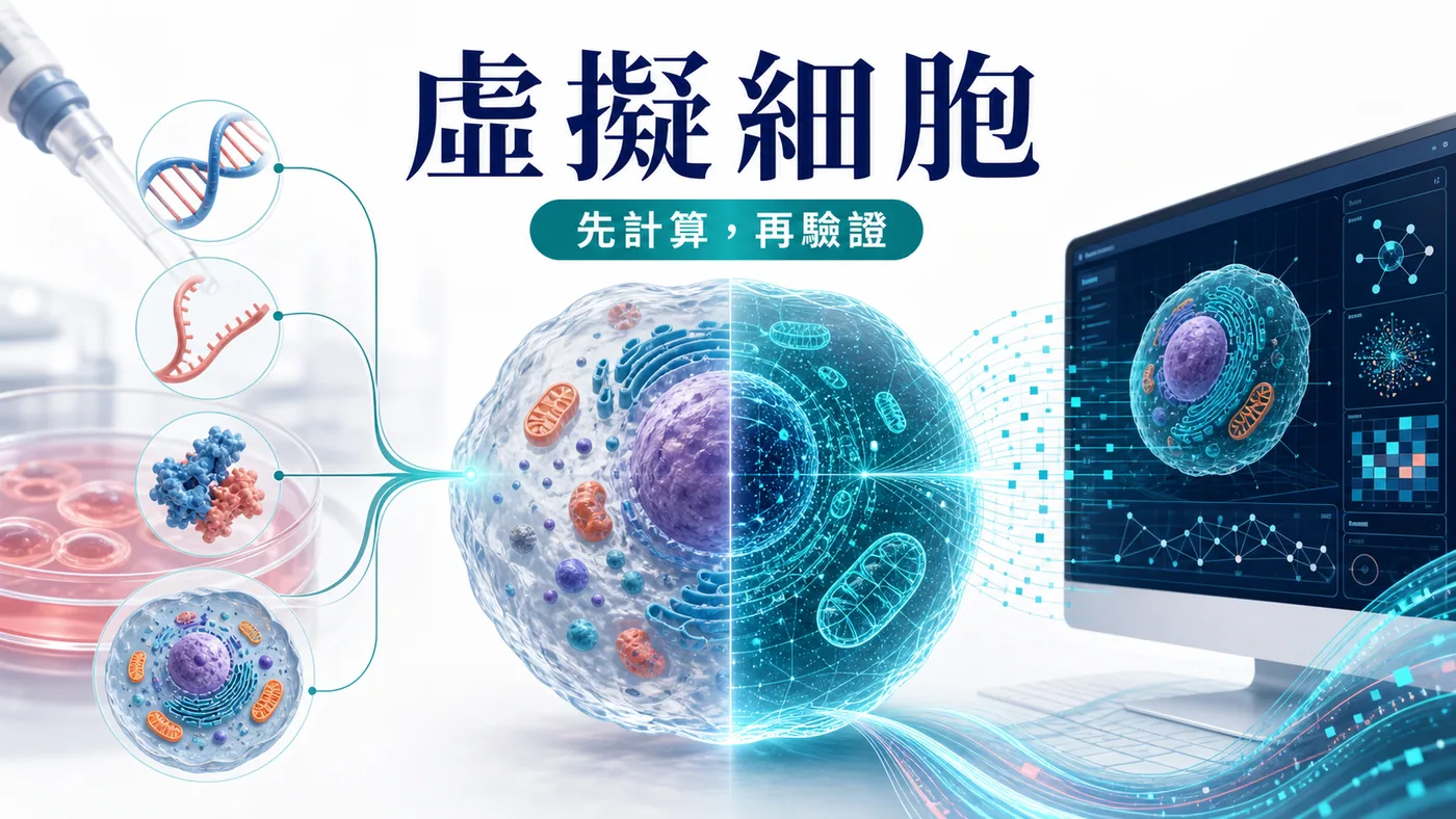 圖 1｜細胞實驗不用做了？虛擬細胞來了！