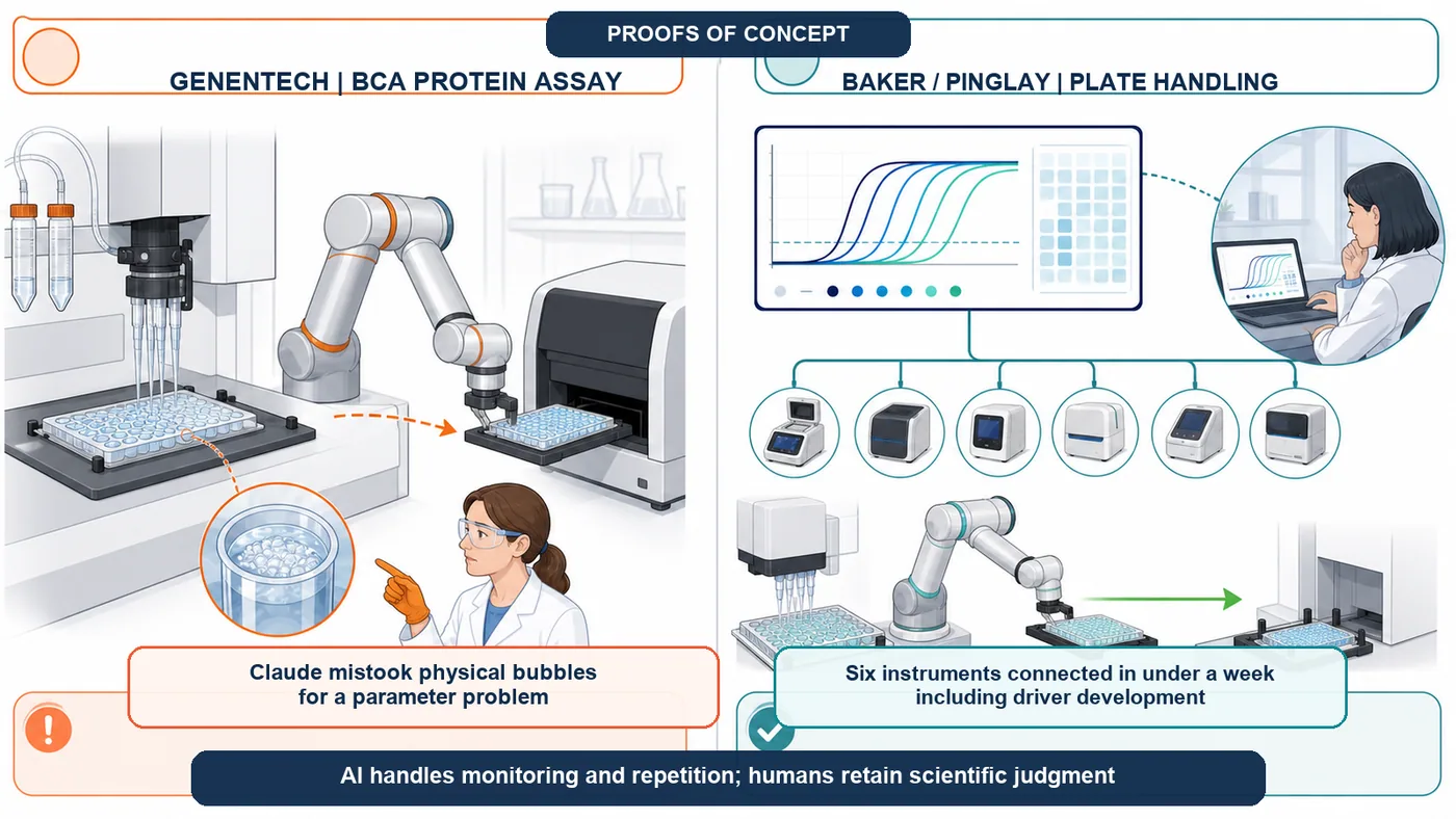 Figure 3: Proofs of concept in protein assays and high-throughput plate handling