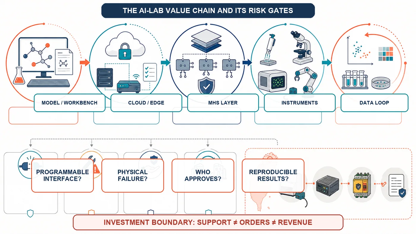 Figure 4: The AI-lab value chain, beneficiaries and four risk gates