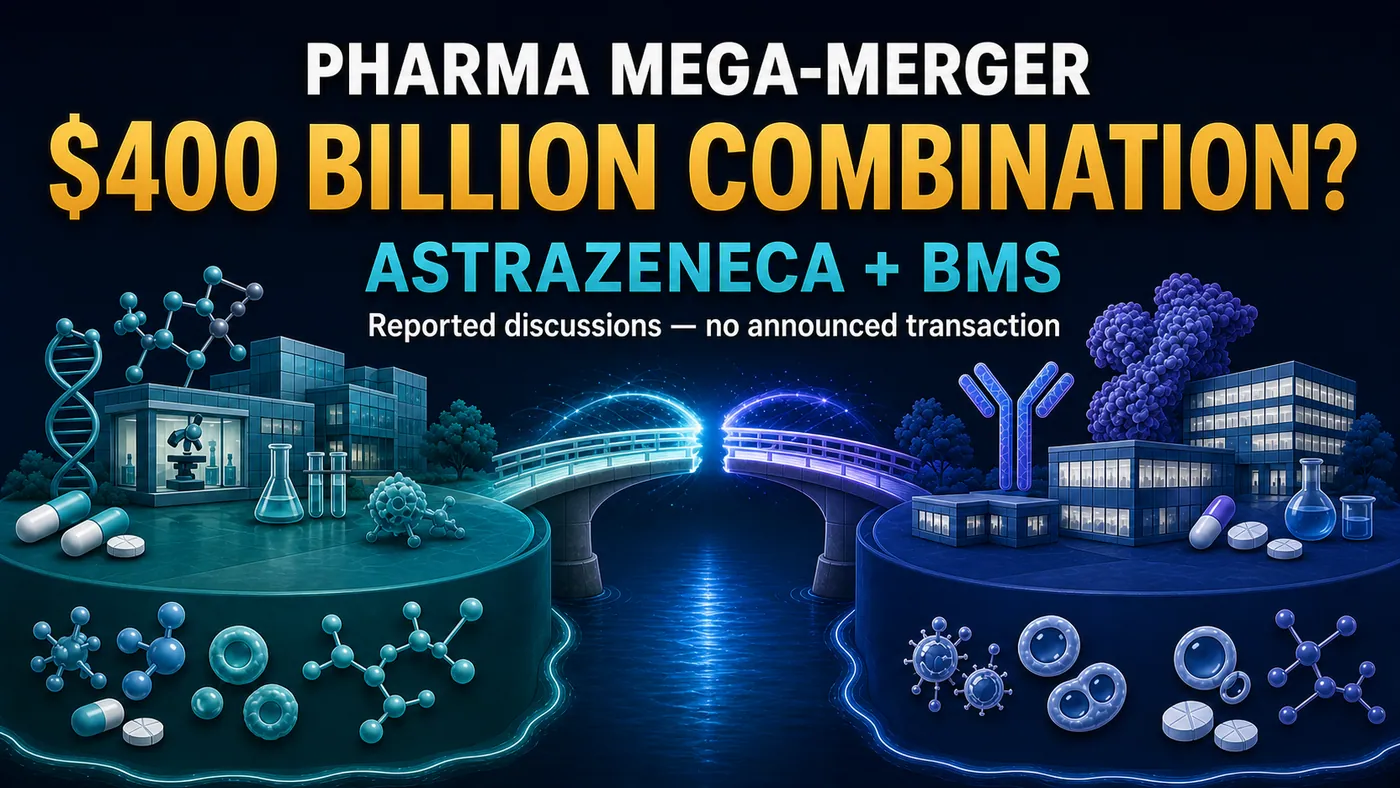 AstraZeneca and BMS had a combined market value approaching $400 billion, but public evidence supports only reported exploratory discussions