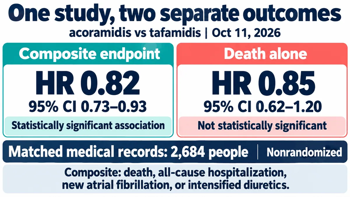 Figure 4｜The composite endpoint and death alone must be read separately within the same medical-record study