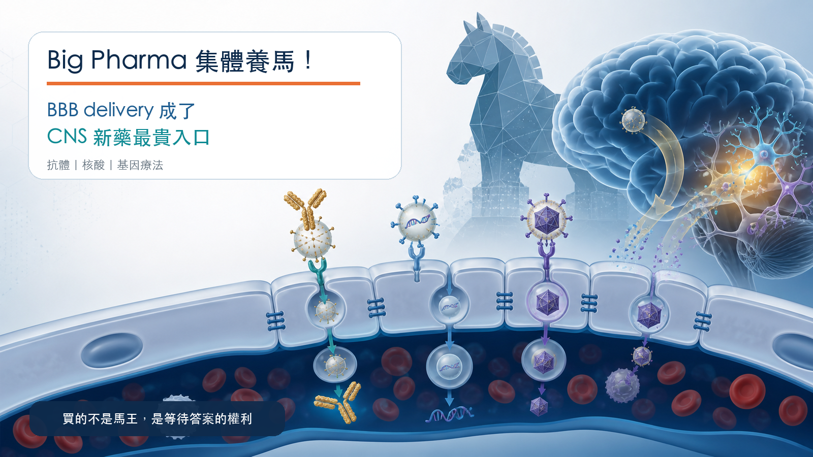 Big Pharma 集體變養馬人！血腦屏障成了 CNS 新藥最貴入口