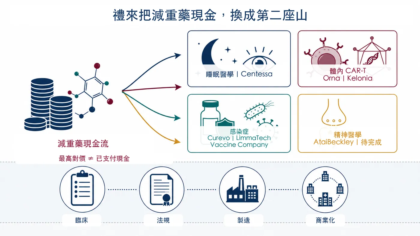 圖3|禮來以併購尋找第二座成長山脈的資本配置圖