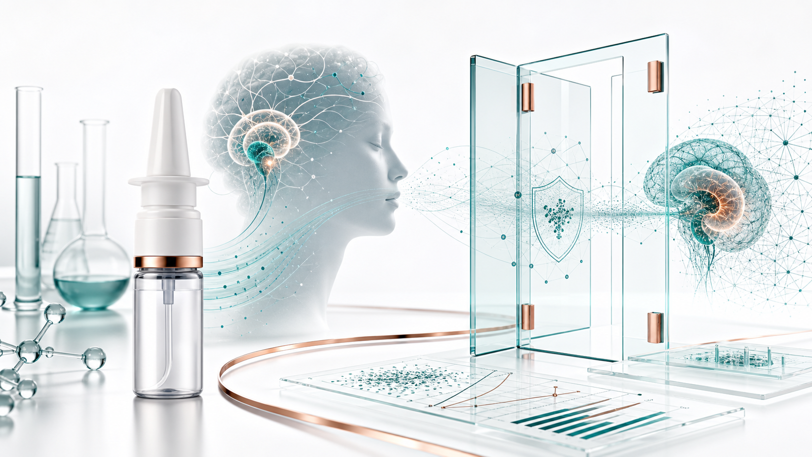 Fasedienol 鼻噴劑、CNS 神經迴路與臨床證據閘門的無文字科學封面