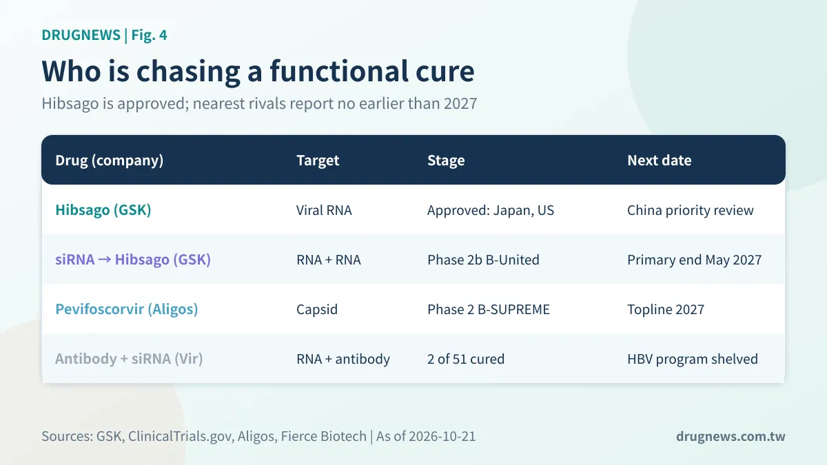 Figure 4 | Who is chasing a hepatitis B functional cure