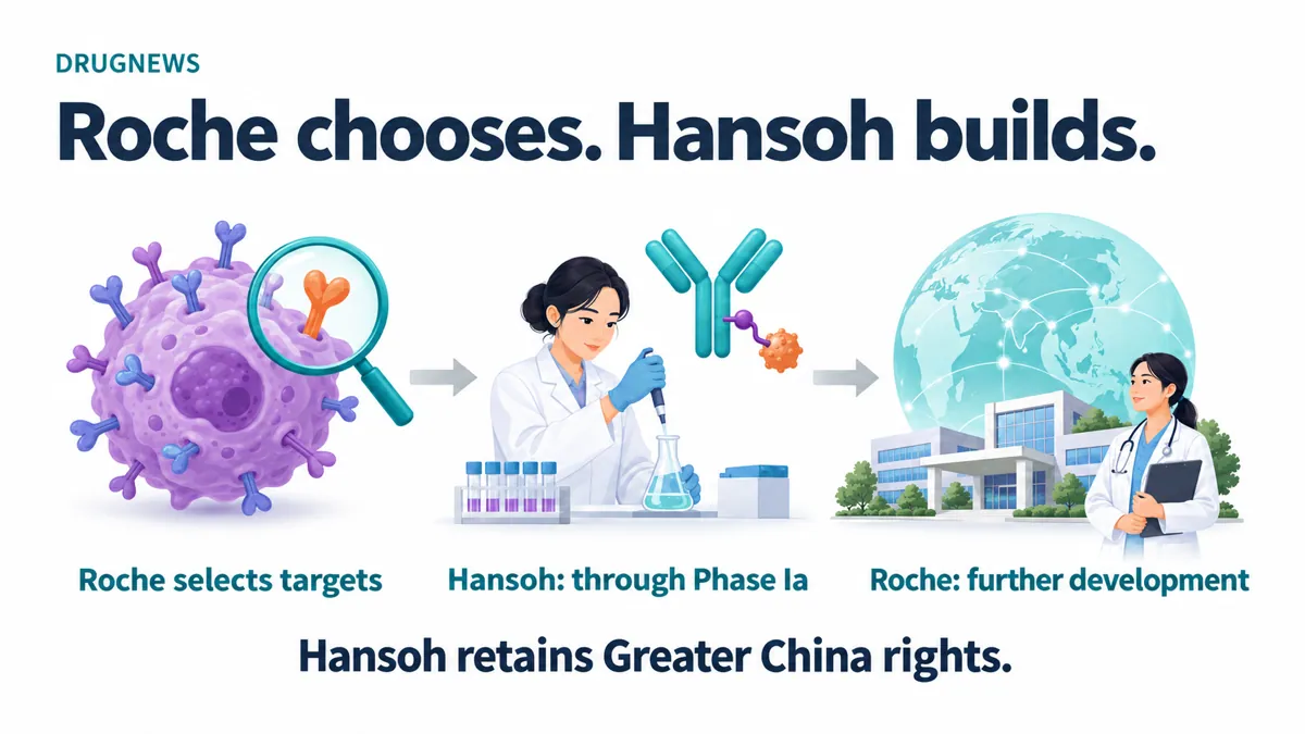 Figure 2 | Roche chooses targets and Hansoh leads early development