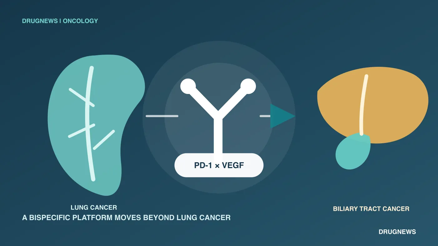 A PD-1 and VEGF bispecific antibody connecting lung cancer and biliary tract cancer research settings