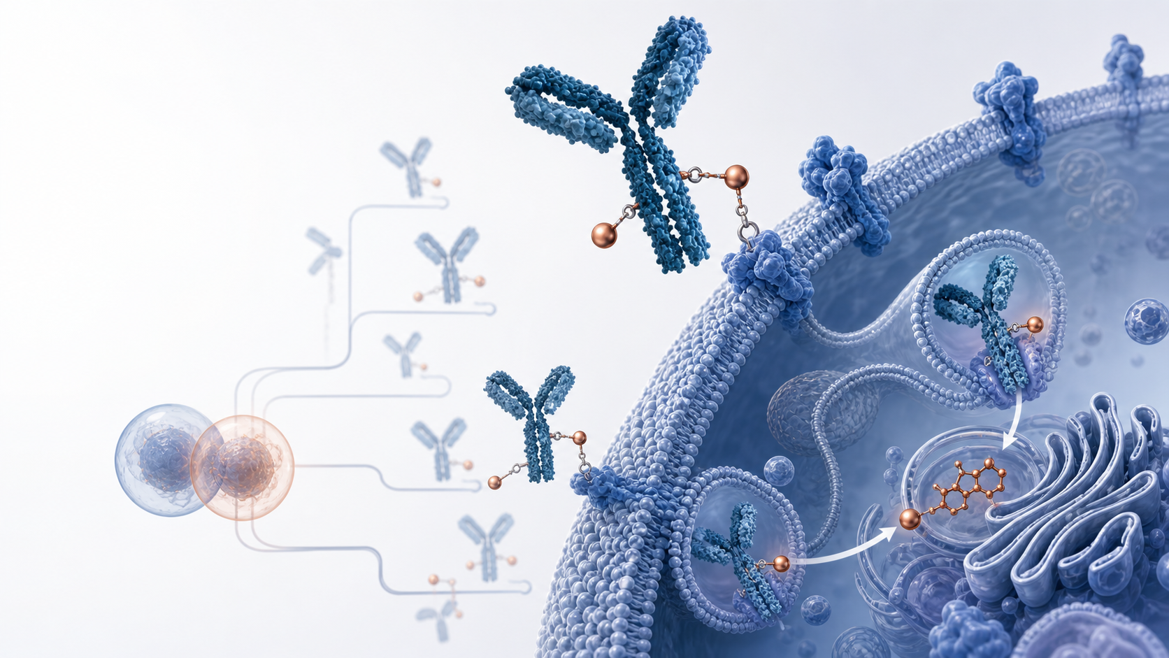 A next-generation antibody-drug conjugate entering a tumor cell and delivering a novel payload toward intracellular trafficking machinery