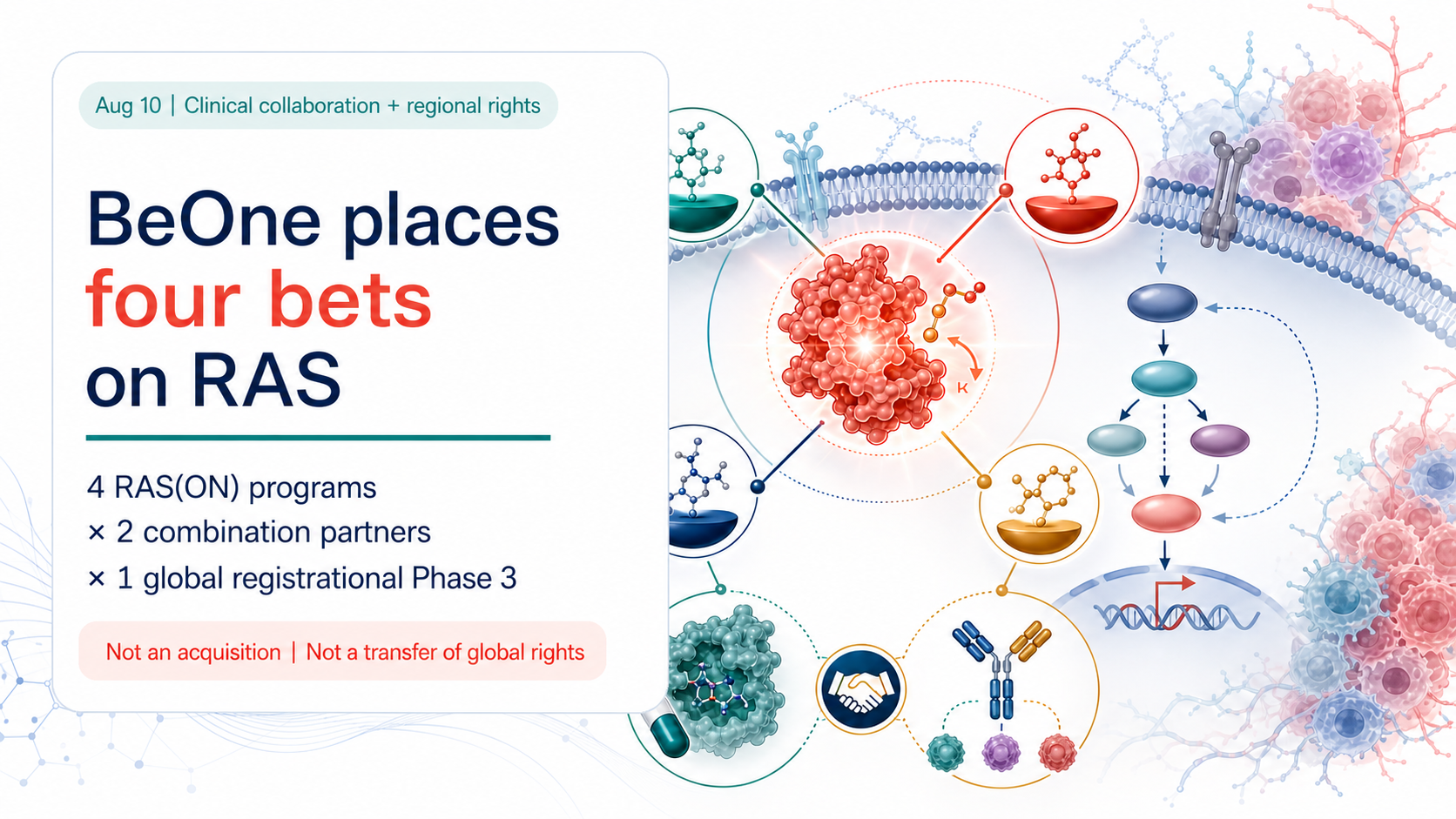 BeOne and Revolution Medicines collaboration spanning four RAS(ON) programs, two combination partners and one global registrational Phase 3